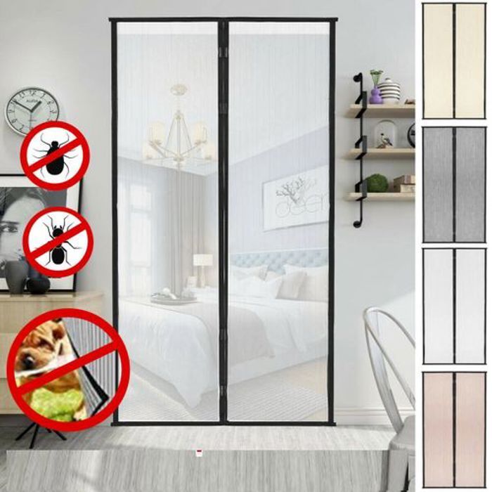 Rideau Magnetic Moustiquaire de porte à fermeture automatique - 100x210cm