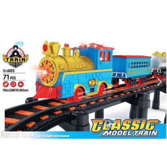 Train Électrique Jouet Enfants Avec Son Et Lumiere - 71 Pcs