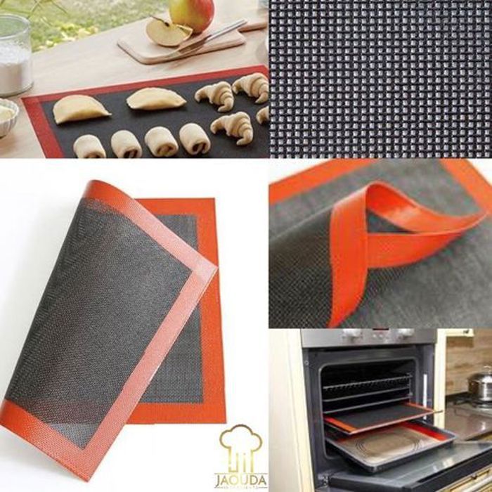 Tapis de Cuisson en Silicone Antiadhésif pour Four – Biscuits, Pain, Macarons
