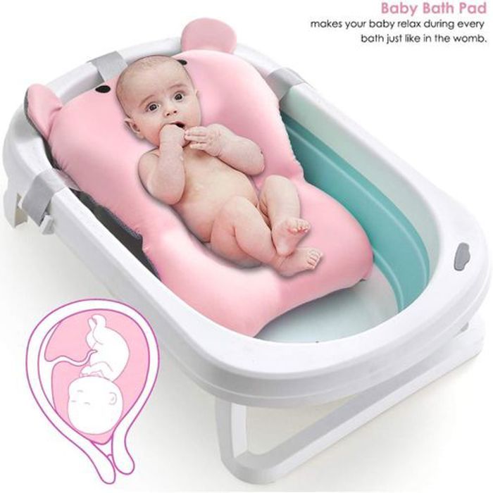 Coussin de Siège de Bain Baignoire pour Bébé,Nouveau-Né Support  Anti-Dérapant