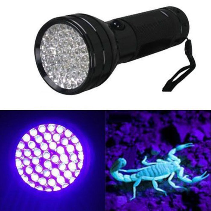 Lampe de poche LED UV Ultra Violet détecteur Scorpion pour Camping