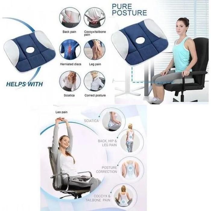 Coussin de Siège Orthopédique et Ergonomique Médical pour chaise Bureau, Voiture