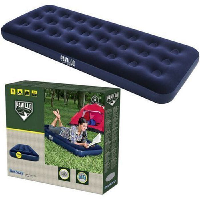Bestway Matelas gonflable 1 place 1.85 x 76 cm Bleu