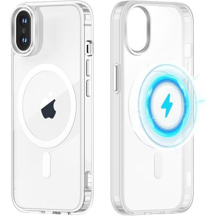 Pochette transparente pour iPhone xs MagSafe magnétique