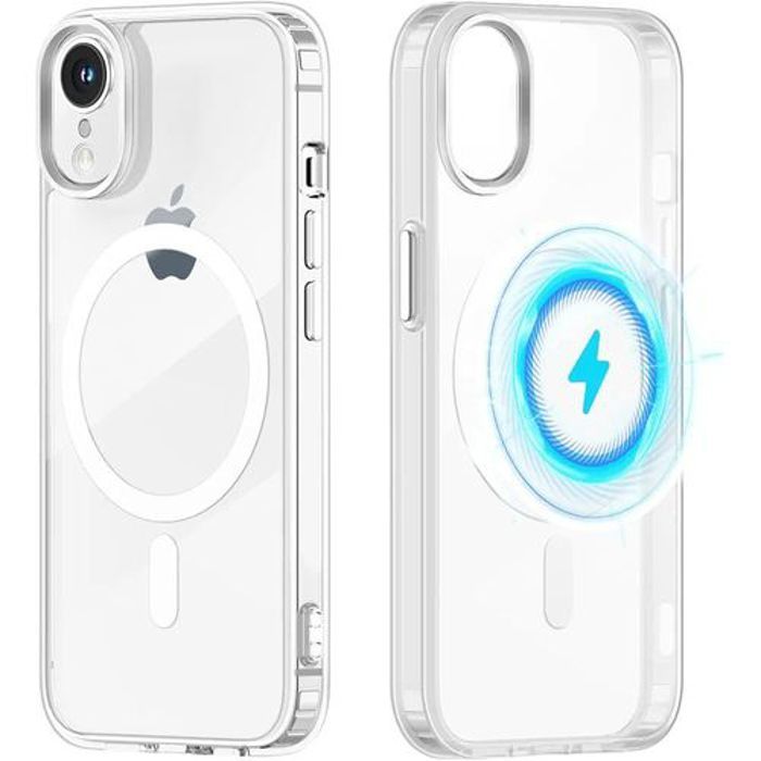 Pochette transparente pour iPhone xr MagSafe magnétique