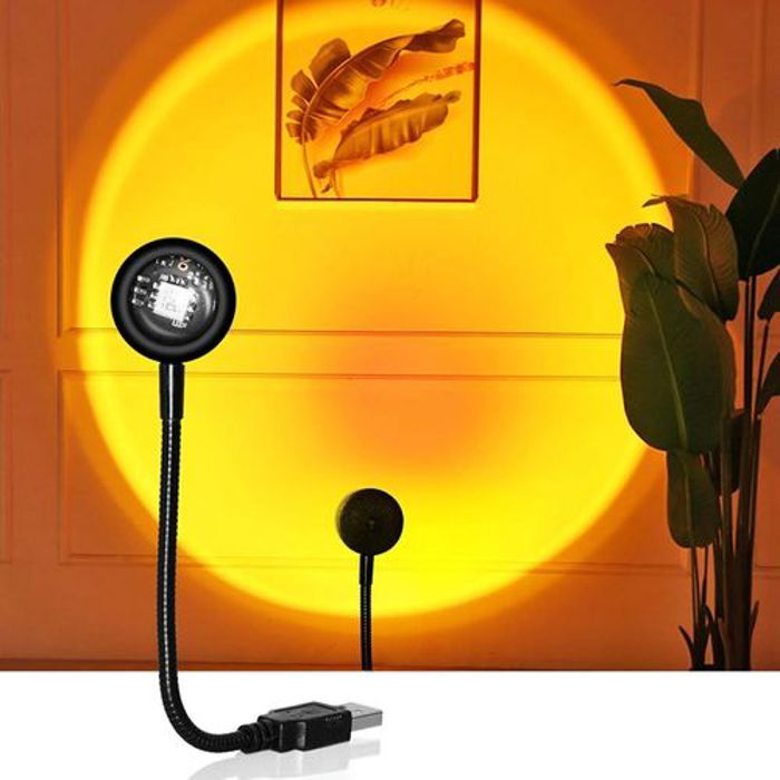 Lampe coucher de soleil USB, projecteur d'ambiance, éclairage de photographie, Tik Tok Live