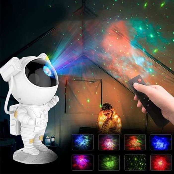 Astronaute Galaxy Projecteur, Veilleuse Étoile LED Plafond Éclairé