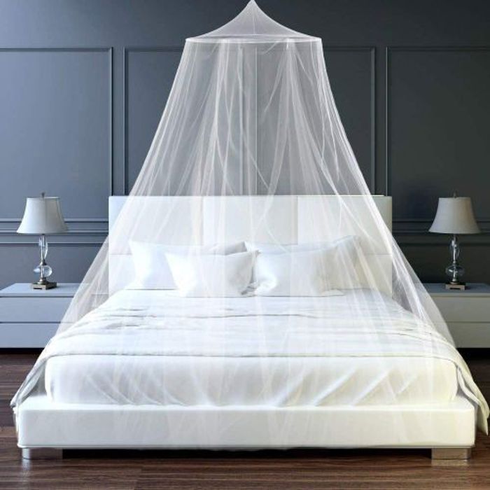 Moustiquaire pour Lits Écran de Protection Anti-Insectes anti-moustique pour lit BLANC./
