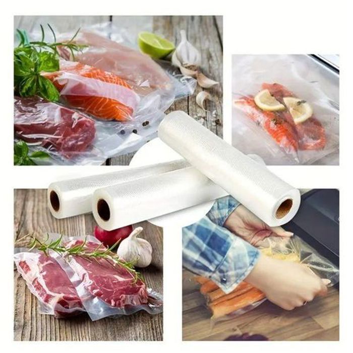 Rouleau de sacs sous videacs de rouleau sous vide de qualité alimentaire, sacs d'emballage de conservation;.