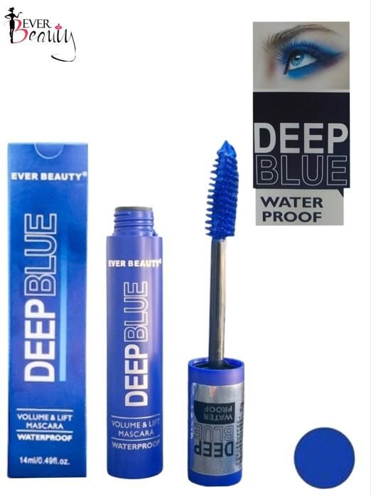 Mascara. Mascara Bleu Profond de tendance,Volume et Rehaussant.