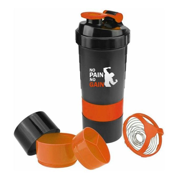 Shaker à protéines avec compartiments à poudre anti-fuite - Sans BPA