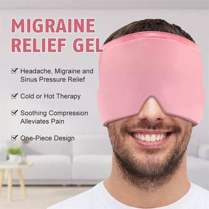 Masque Migraine en Gel, pour Maux de tête/Fièvre/Yeux Gonflement/Sinusite/Nervosité