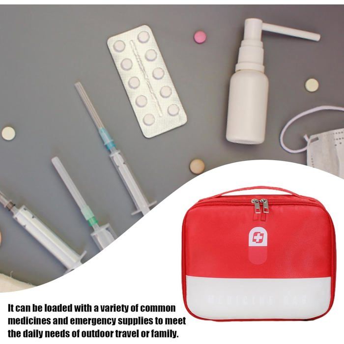 Sac à médicaments d'urgence étanche, grande capacité,sacs de premiers soins
