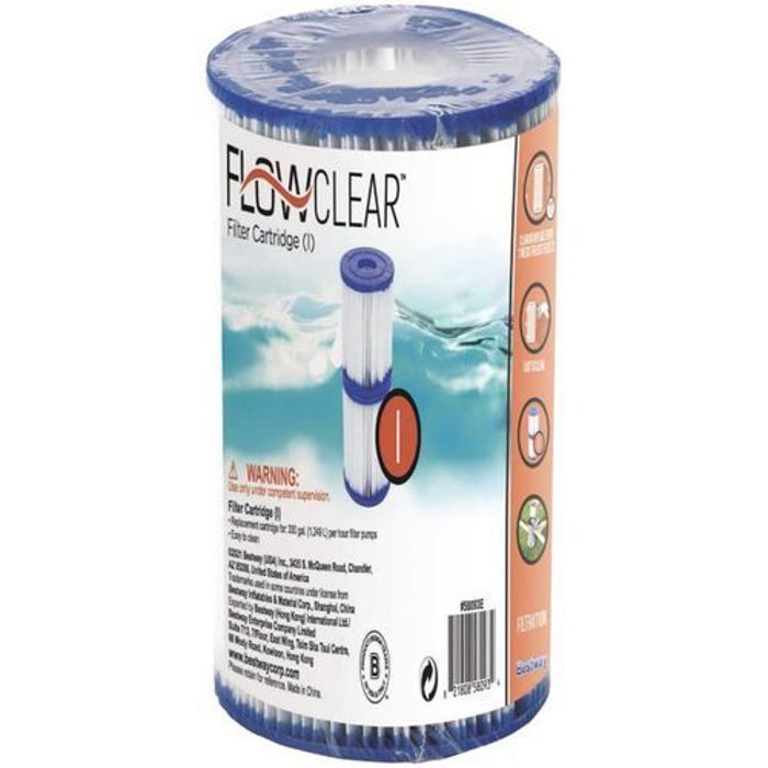 Cartouche de filtration - Bestway - Type I - 2 pièces - Compatible avec Flowclear 1349 L/H