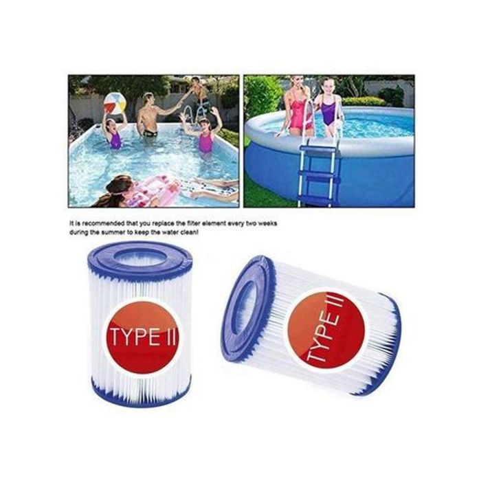 Filtration piscine - Bestway - Cartouches Type II Flowclear - 2 pièces - Compatible 2006 L/H - Mixte