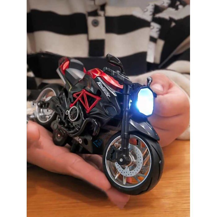 Mini Modèle de moto 1/12 Moto de Simulation avec lumière et musique  1:12
