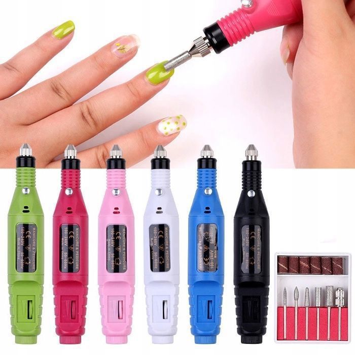 Ponceuse pour Ongles - Non spécifié - Stylo électrique - Ergonomique - Sans fil - Accessoires interchangeables - Couleurs Aléatoires