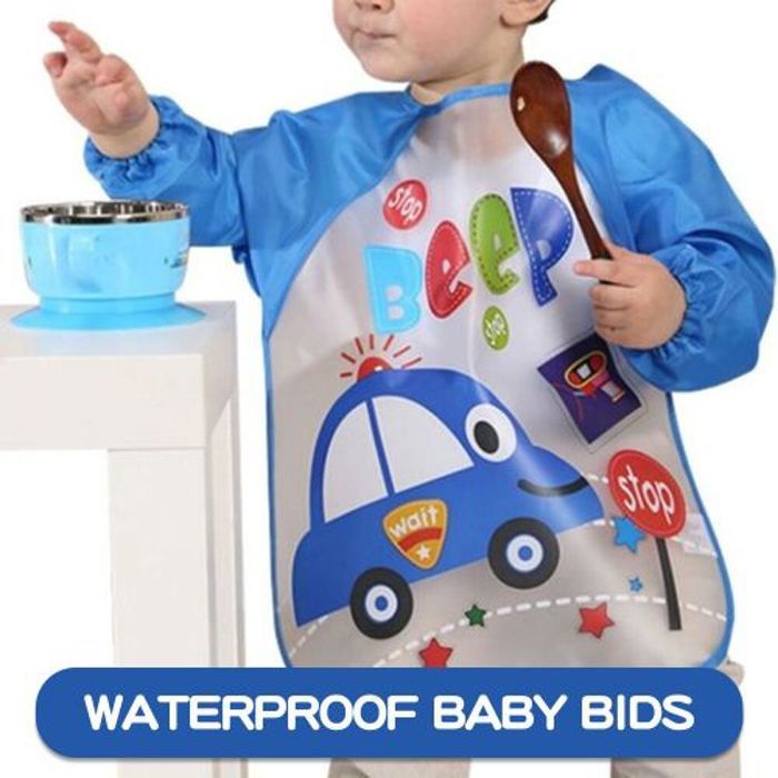 Tablier de peinture imperméable à manches longues pour enfants Kids.