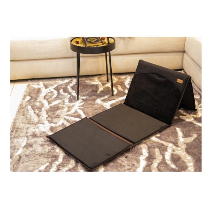 Tapis de prière - Salaya Al Masnad - Noir - Pliable - Confortable - Moderne