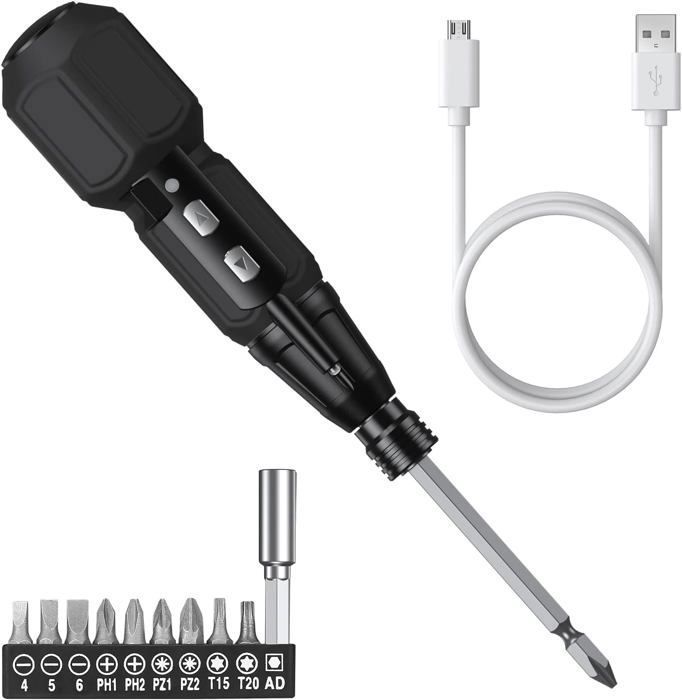 Ensemble de tournevis électriques - Brifit - Sans fil rechargeable - 6 pans - LED - 900mAh