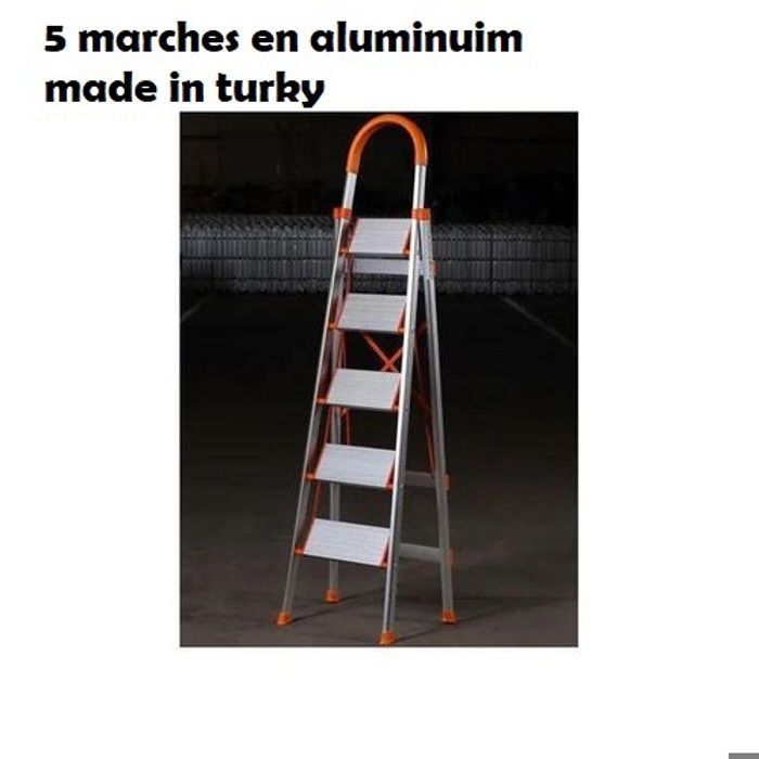 Escabeau pliable en aluminium léger multi-usage portable 5 marches