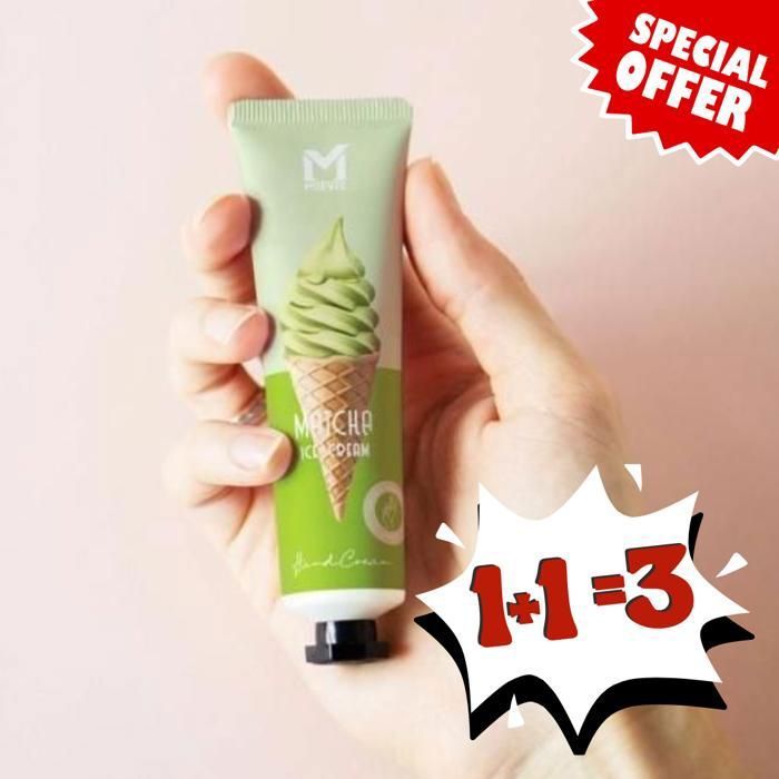 Mievic 1+1 = 3, 2 Crèmes pour les mains au matcha 20 ml = 1 crème gratuite