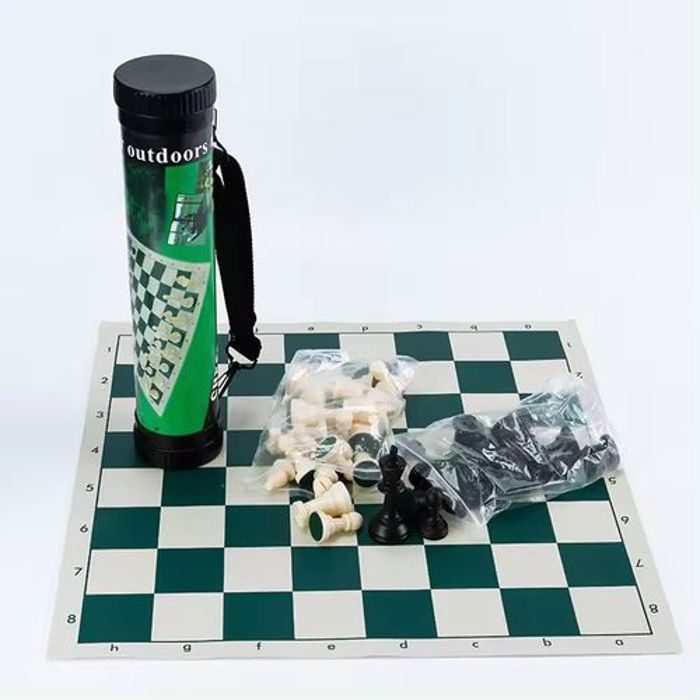 Jeu d'échecs - Non spécifié - Version voyage en tube - 50cm x 50cm - Plastique PVC - Sac inclus