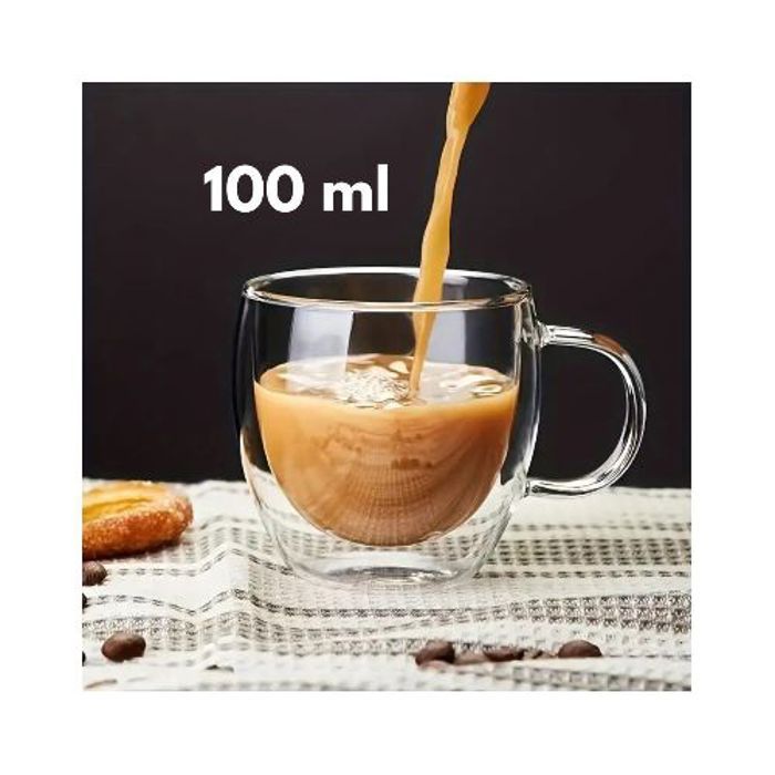 tasse à café à double paroi isothermes avec poignée, pour machine à expresso