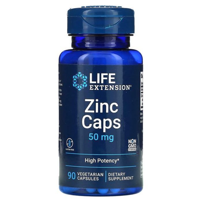 Zinc Caps, Haute efficacité, 50 mg, 90 capsules végétariennes