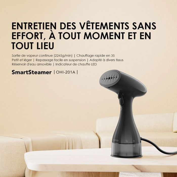 oraimo SmartSteamer 1500W Défroisseur à main pour vêtements