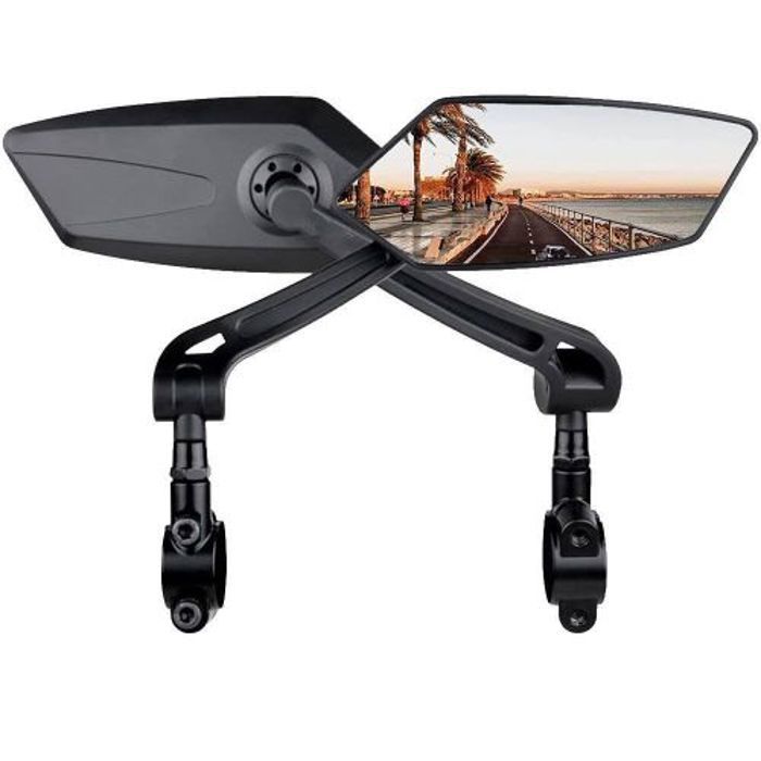 Paire Rétroviseur Réflecteur aile pour Trottinette Electrique M365 Scooter Rotatif réglable à 360° Pour Guidon + Fixation Kit