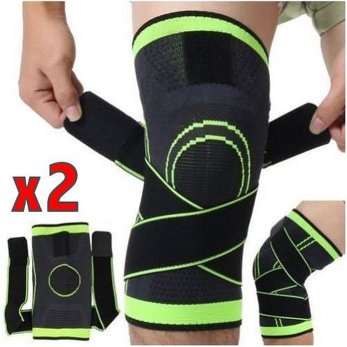 2 genouillères bande de protection pour Sports de plein air, volley-ball, basket-ball,