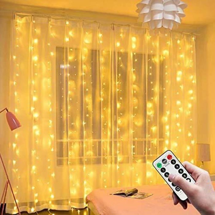 Guirlande Lumineuse - Non spécifié - 300 LED - 3m x 3m - Blanc Chaud - 8 Modes