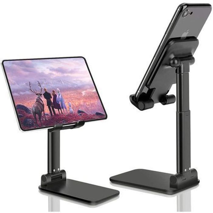 Support bureau de téléphone et de tablette pliable