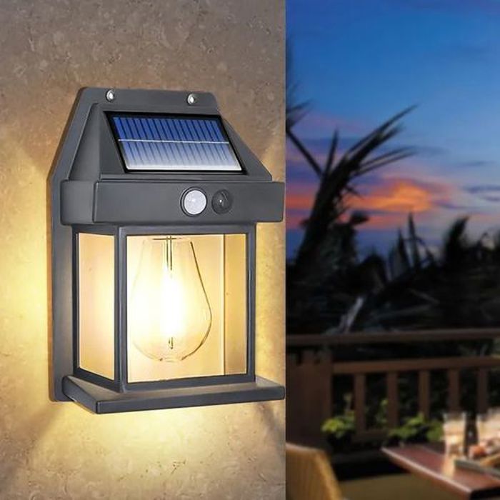 Lampes solaires jardin murale à LED avec détecteur de mouvement