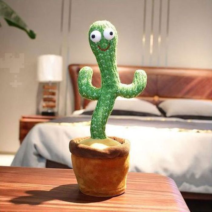 Cactus Dansant Rechargeable – 120 Chansons, Déco Ludique & Antistress Musical