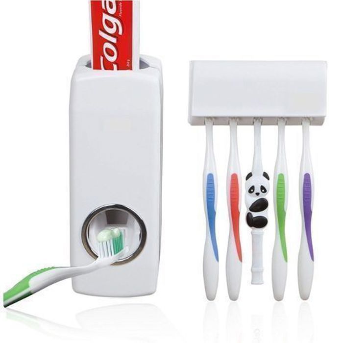 Distributeur de Dentifrice Automatique - General - Mural - 5 Porte - Blanc - Plastique