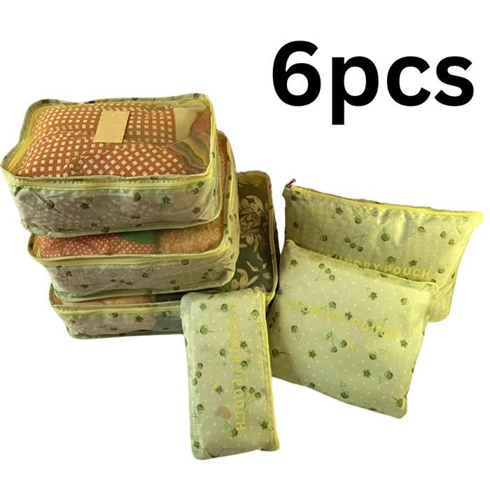 Set de 6 pochettes de rangement voyage pratiques pour organiser les bagages .