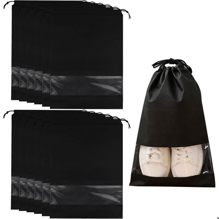 Sac à Chaussure Pouchet s  12 Pièces Imperméable Anti-poussière Fenêtre Transparente