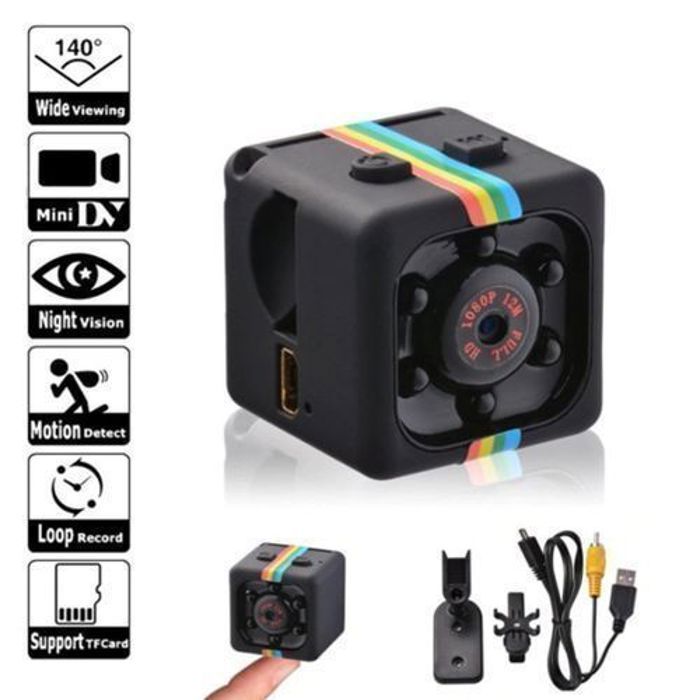 Mini caméra - FULL HD - Vision nocturne - Capteur CMOS - Enregistreur WIFI - Noir