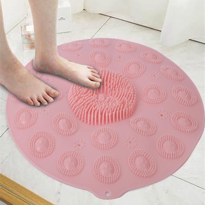 Tapis de salle de bain antidérapant en Silicone, baignoire, douche, sécurité, Massage