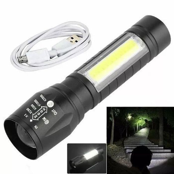 Lampe de poche rechargeable avec 3 faisceaux lumineux