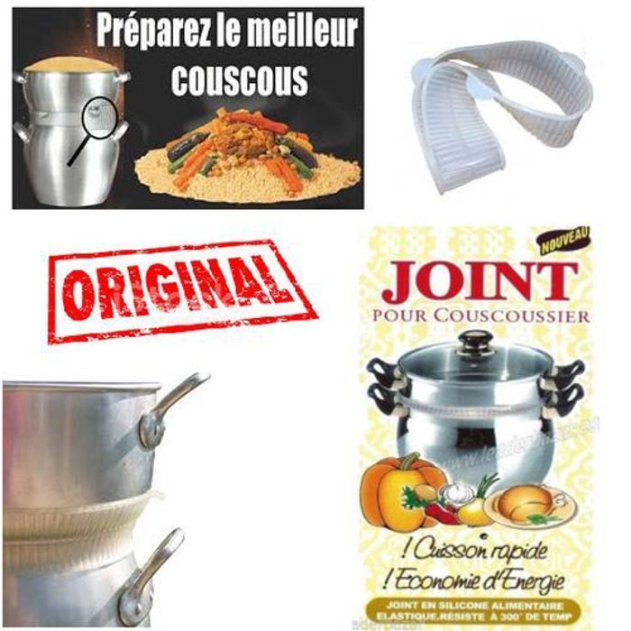 Joint en silicone - Cuisine - Couscoussier - 6 à 15 litres - Étanche - Résistant à 300°