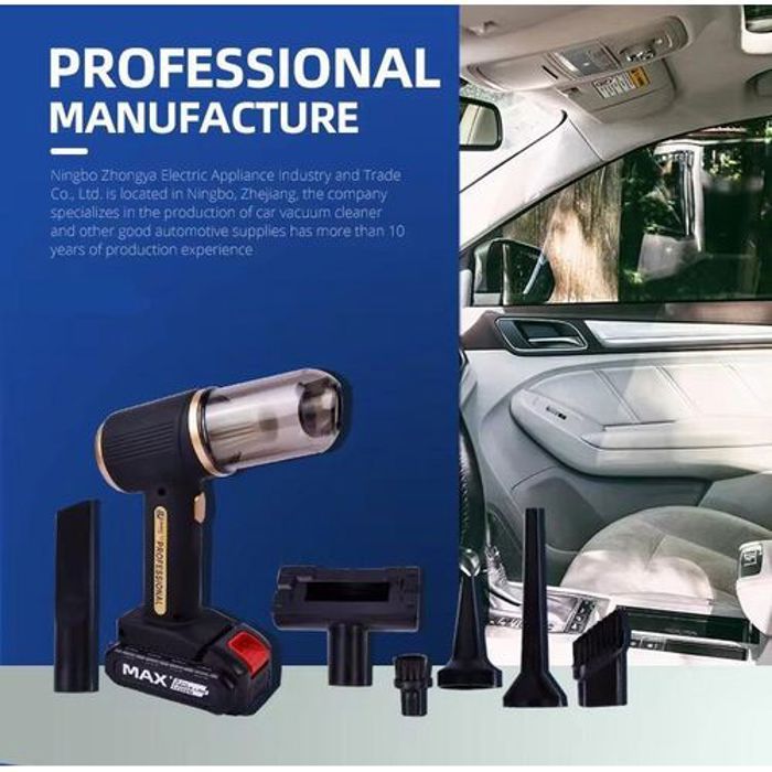 Mini Aspirateur de Voiture Multifonction Sans Fil Avec Batterie Puissance d'Aspiration Élevée.