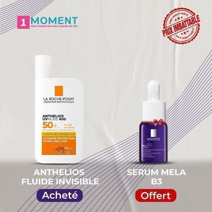 LA ROCHE POSAY ANTHELIOS UVMUNE 400 FLUIDE SOLAIRE INVISIBLE SPF 50+ 50ml=serum mela b3 offert