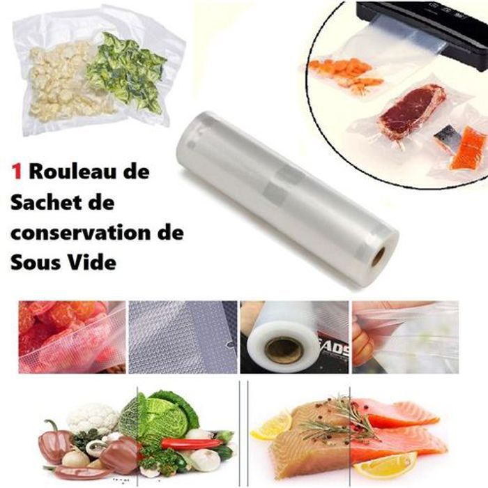 Rouleau sous vide - Vacuum Sealer - 5m x 20cm - Conservation des aliments - Accessoires de cuisine