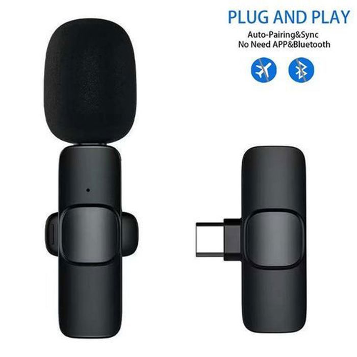 Microphones sans fil Lavalier K8 PLUG-PLAY, Micro Cravate type-c Vlog Youtube