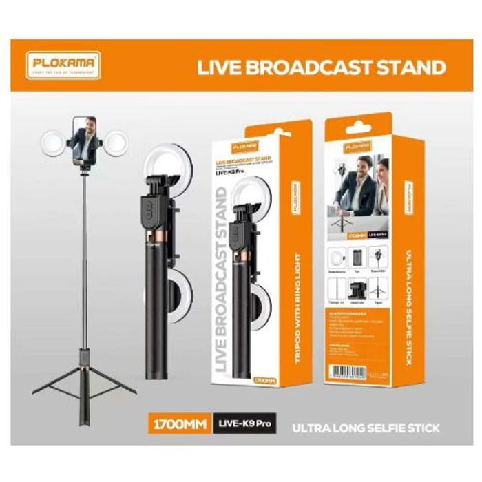Tripied Flexible LIVE-K9 Pro - pour Selfie Telephone et Caméra, Légèr