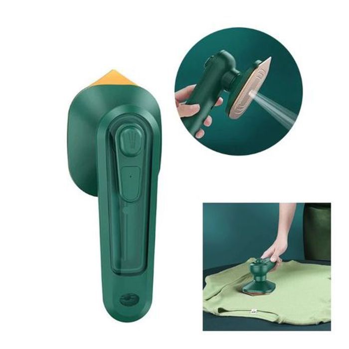 Fer à repasser à vapeur mini - Portable - 100 ml - Chauffage rapide - Design compact - Vert