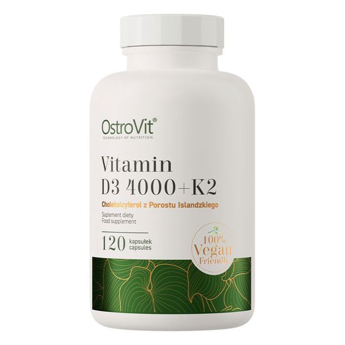 Vitamin D3 4000 IU + K2 120 Caps - Os, Cœur, Immunité